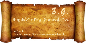 Bogdánffy Genovéva névjegykártya